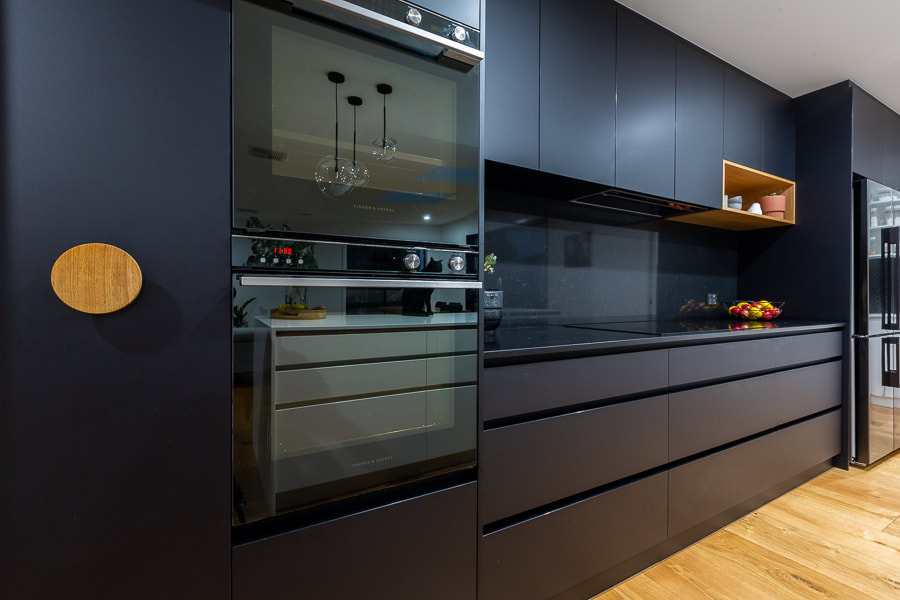 Black kitchen Distinct Renovations Project Perth