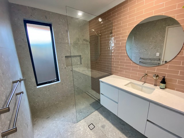 Bathroom Renovation Pink Tiles Distinct Renovations Perth 